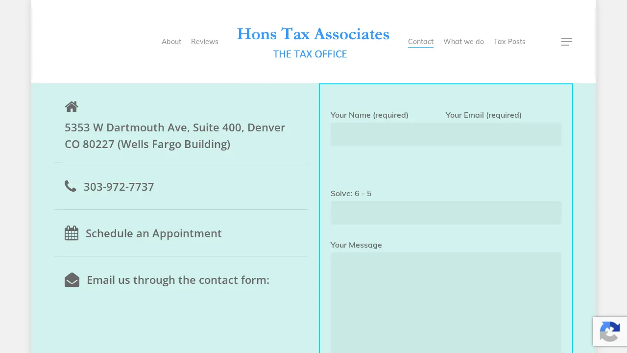 Hons Tax Associates page