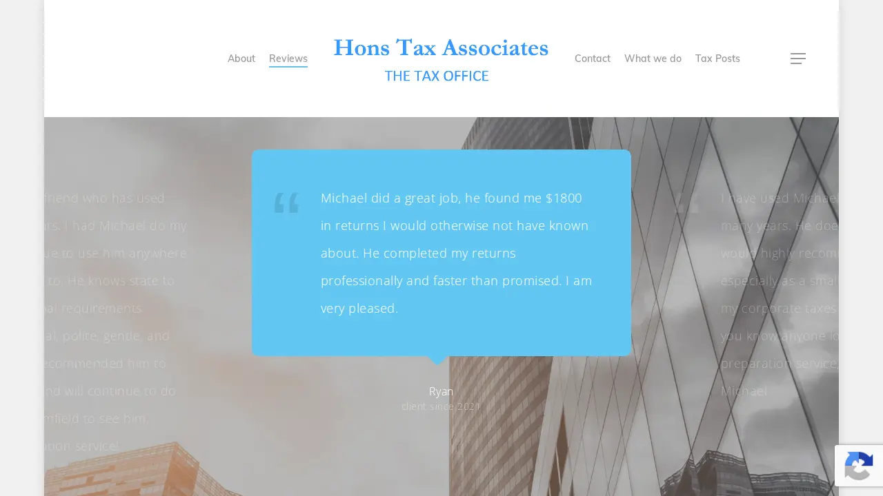 Hons Tax Associates page