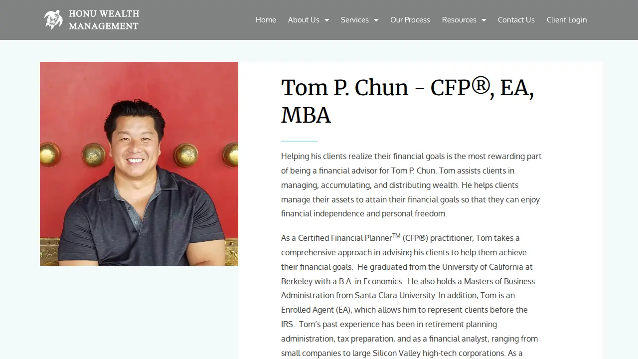 Honu Wealth Management page