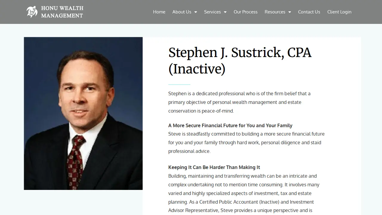 Honu Wealth Management page