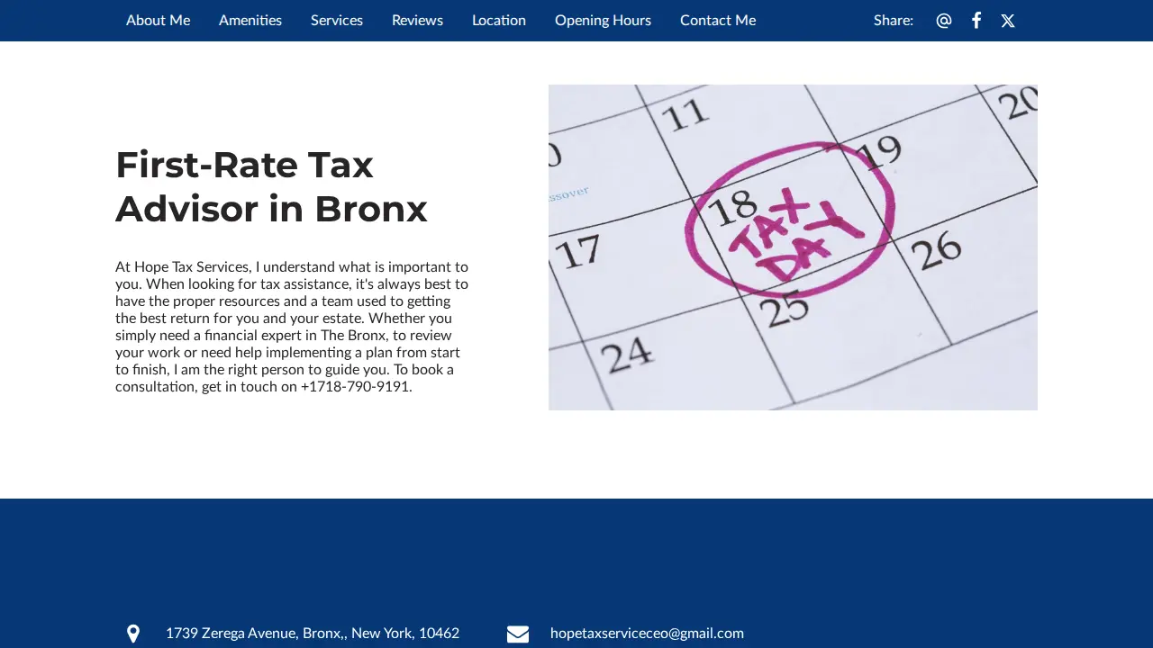 Hope Tax Services page