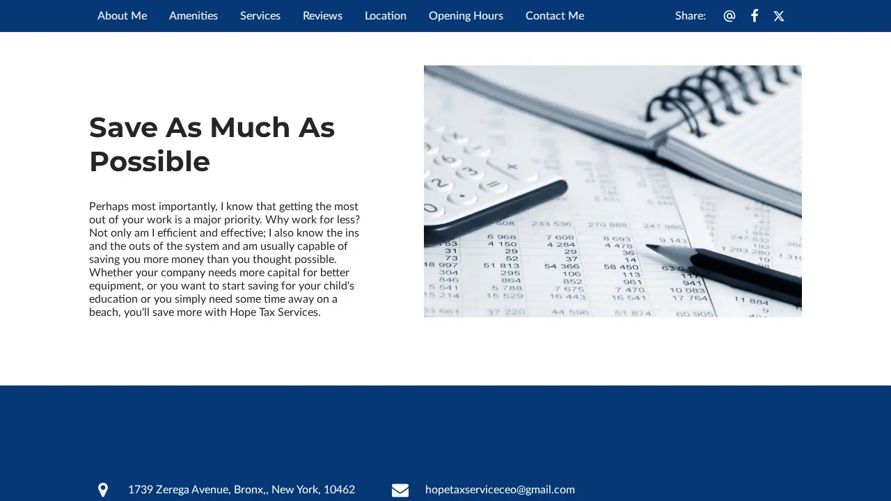 Hope Tax Services page