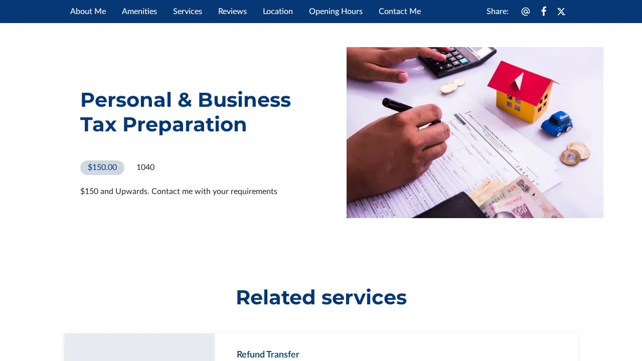 Hope Tax Services page
