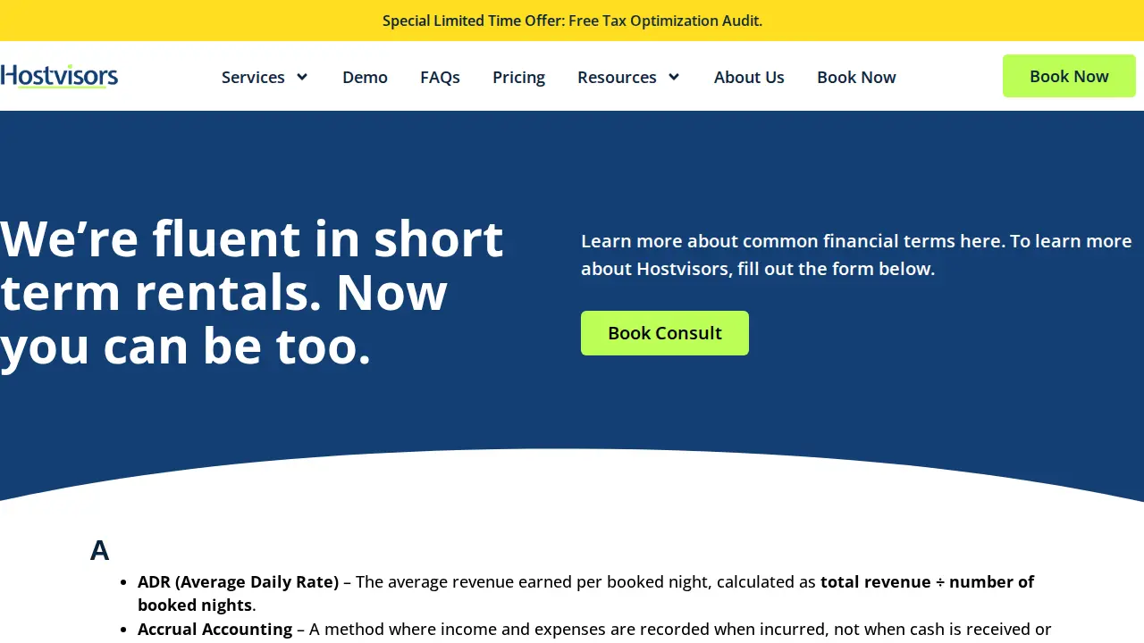 Hostvisors page