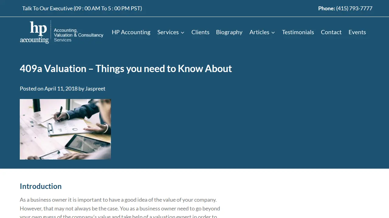 HP Accounting page