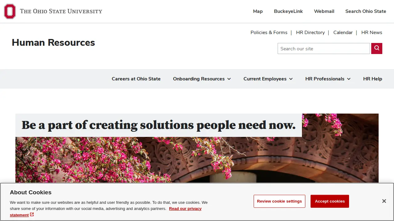 Ohio State University Human Resources page