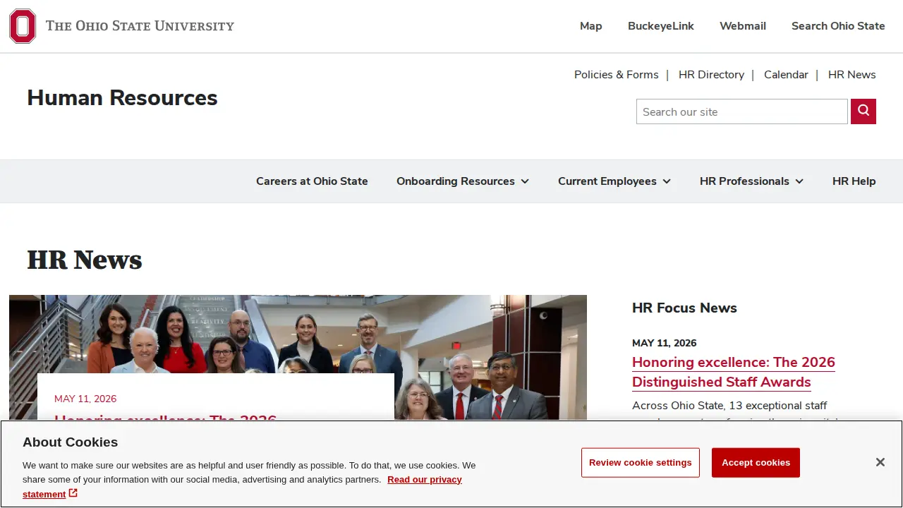 Ohio State University Human Resources page