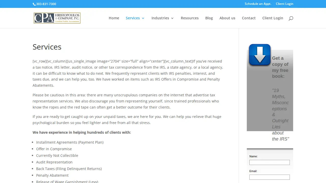 Hristopoulos CPA's page
