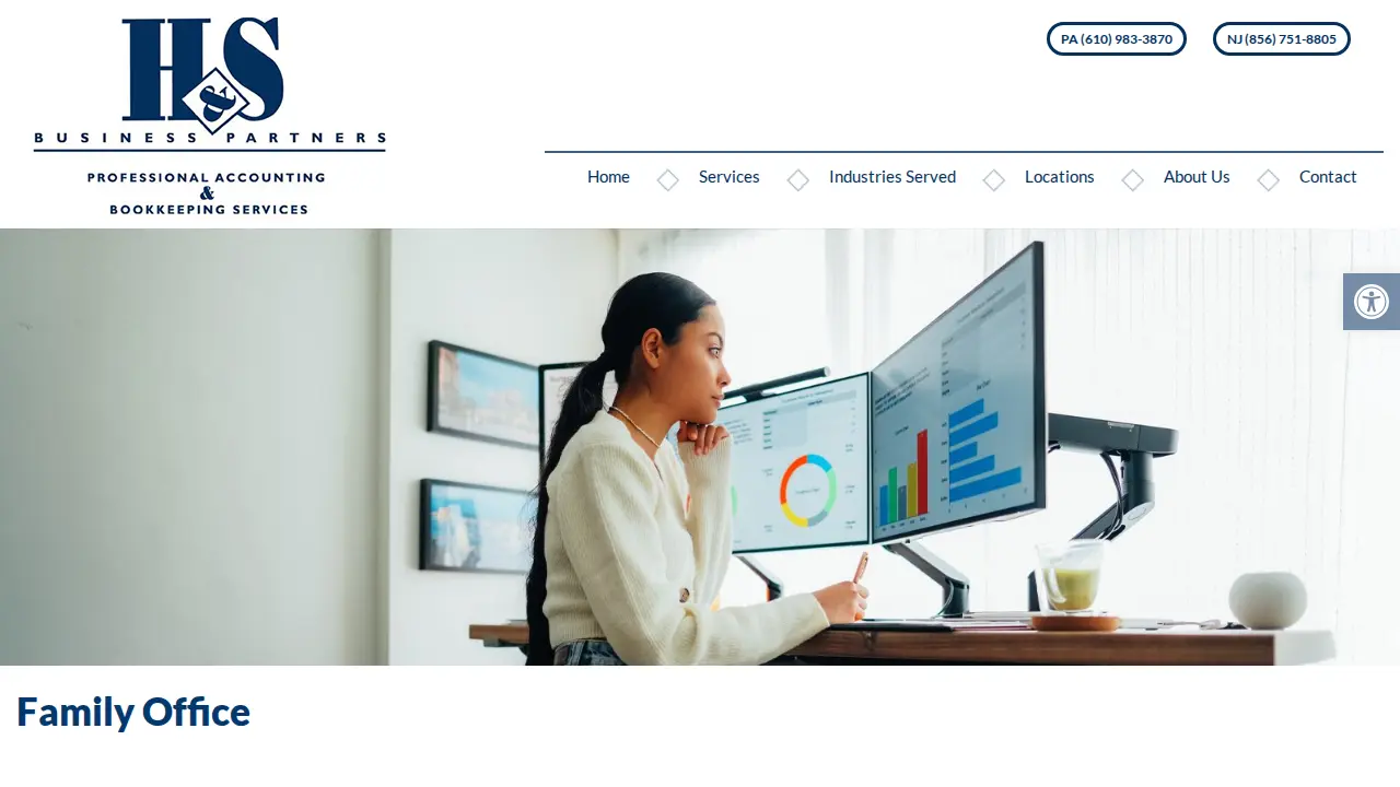 H & S Business Partners page