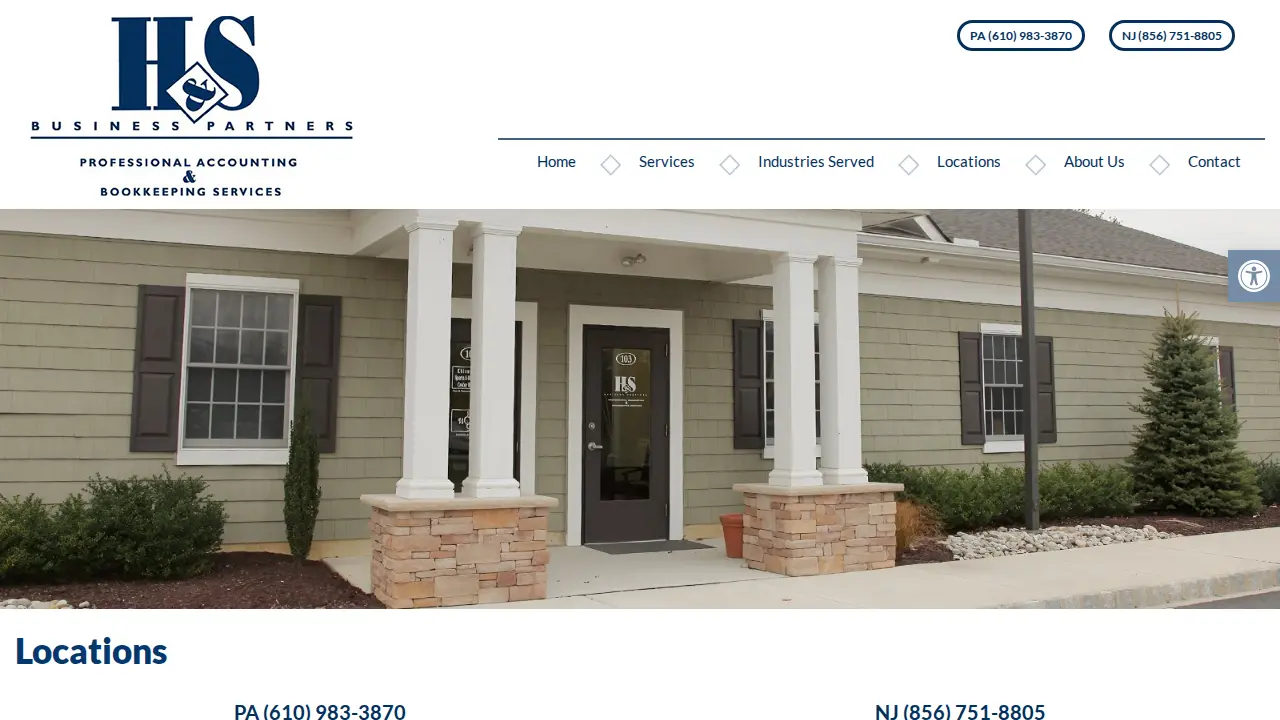 H & S Business Partners page