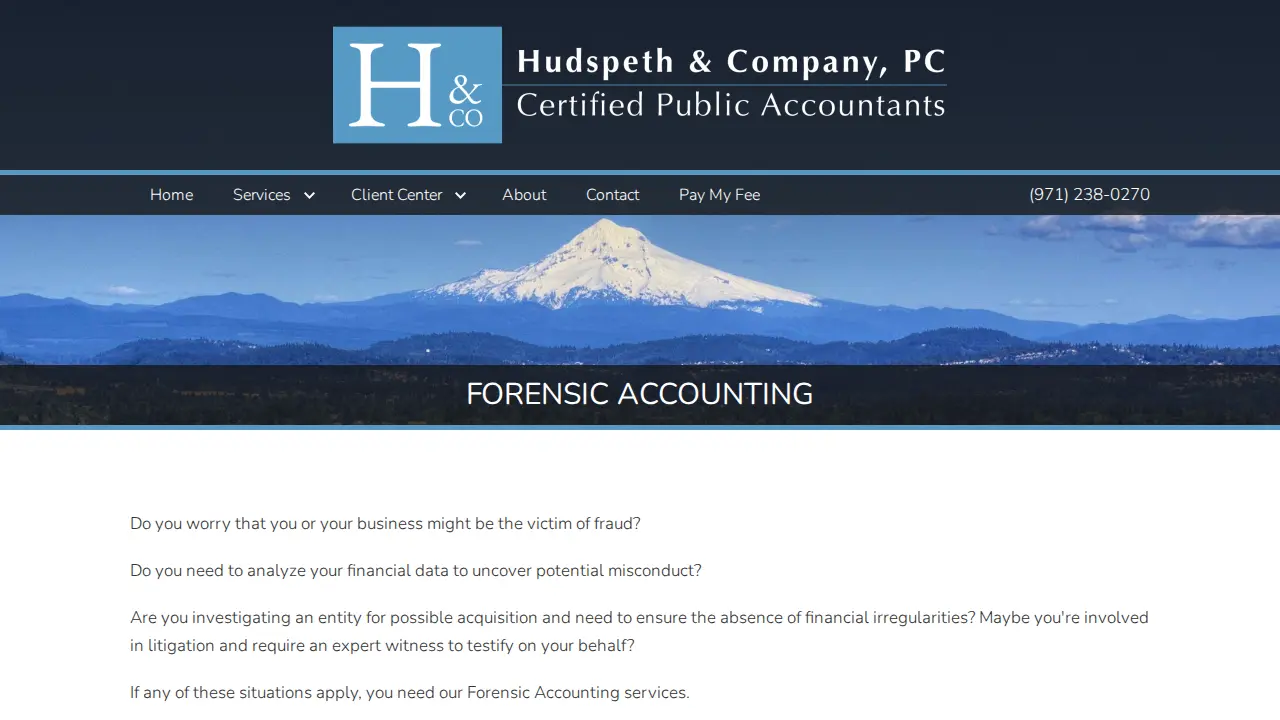 Hudspeth & Company, PC page