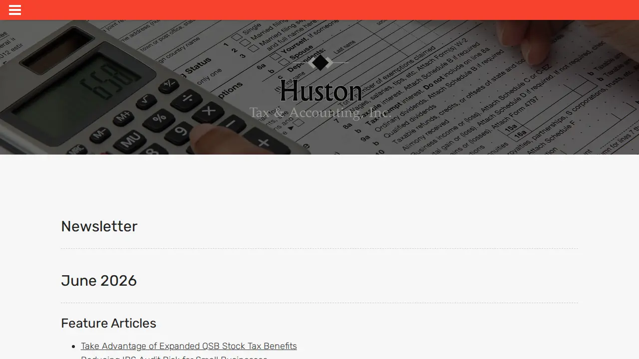 Huston Tax & Accounting, Inc. page