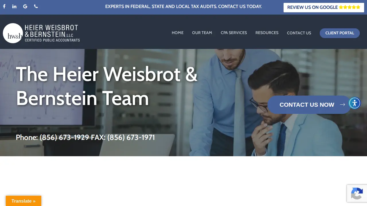 Heier Weisbrot & Bernstein Accounting Services page