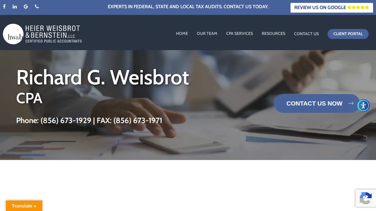 Heier Weisbrot & Bernstein Accounting Services page
