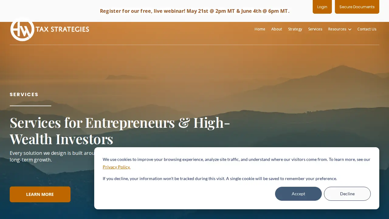 HW Tax Strategies page