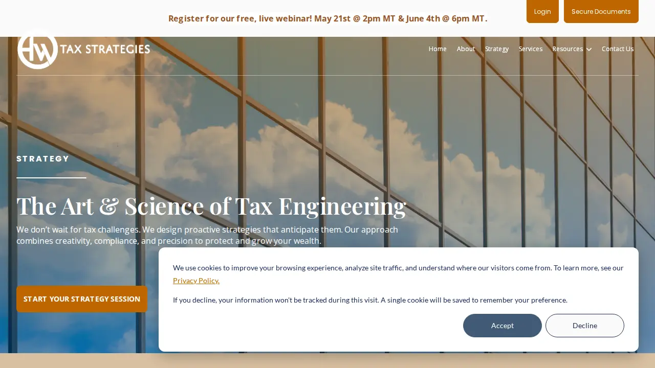 HW Tax Strategies page