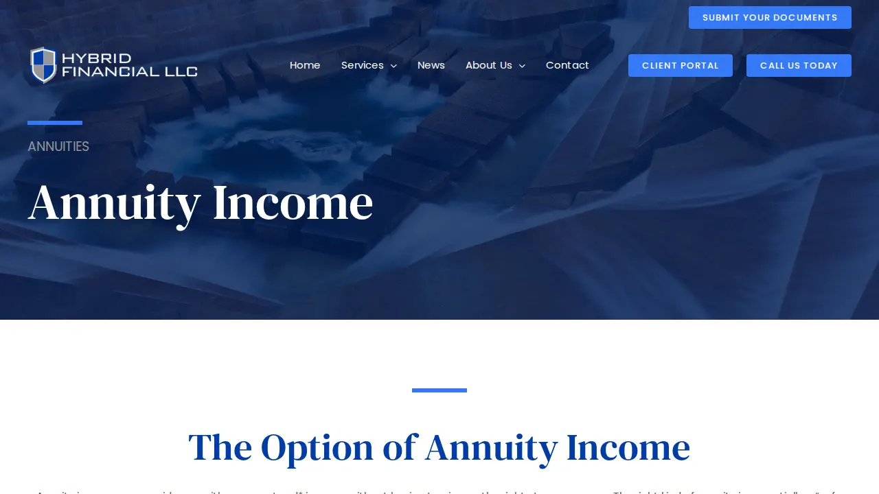 Hybrid Financial LLC & Hybrid Wealth Management LLC page