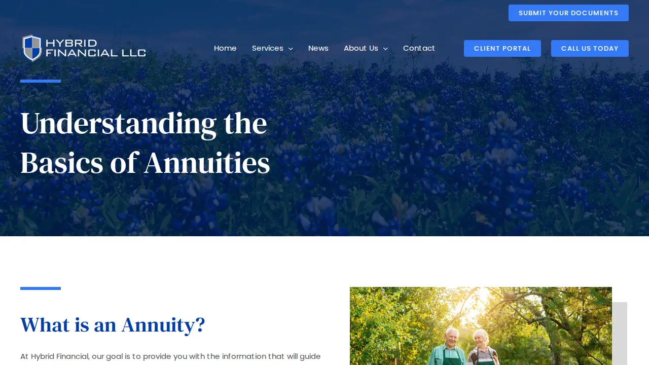 Hybrid Financial LLC & Hybrid Wealth Management LLC page