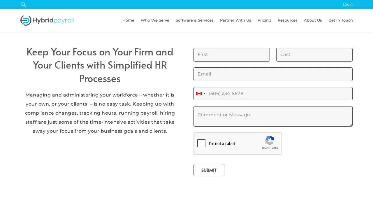 Hybrid Payroll page