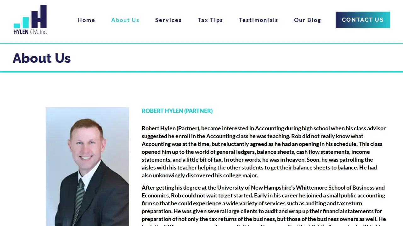 Hylen CPA, Inc. page