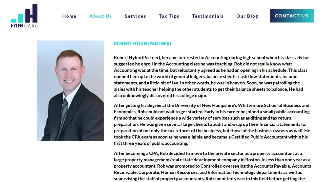 Hylen CPA, Inc. page