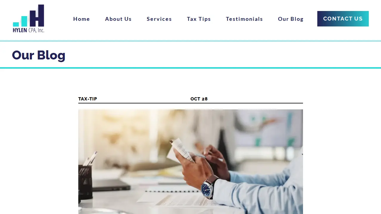 Hylen CPA, Inc. page