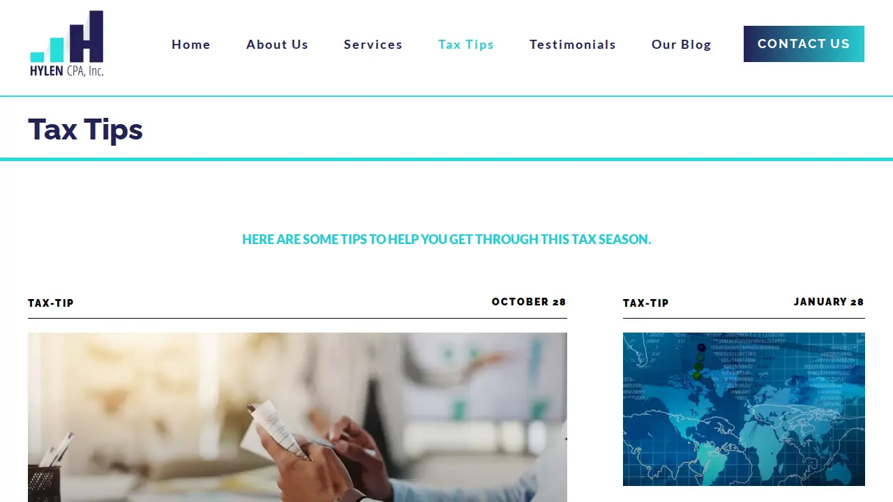 Hylen CPA, Inc. page