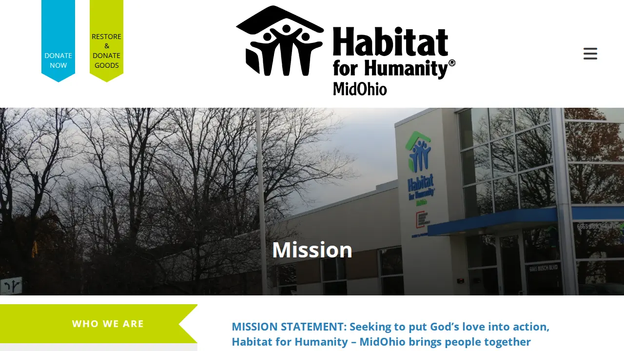 Habitat for Humanity MidOhio Family & Program Center, powered by the AEP Foundation page