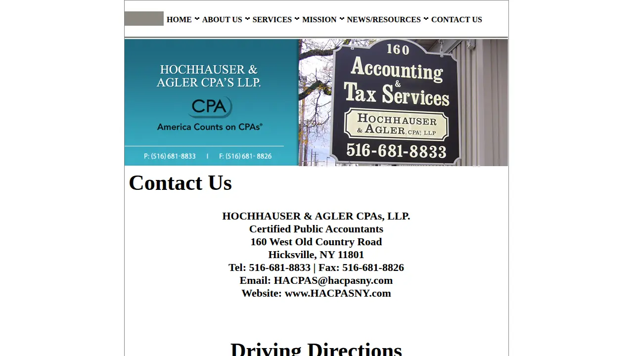 Hochhauser & Agler CPAs, LLP page