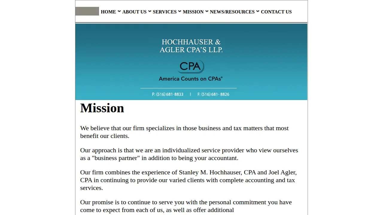 Hochhauser & Agler CPAs, LLP page