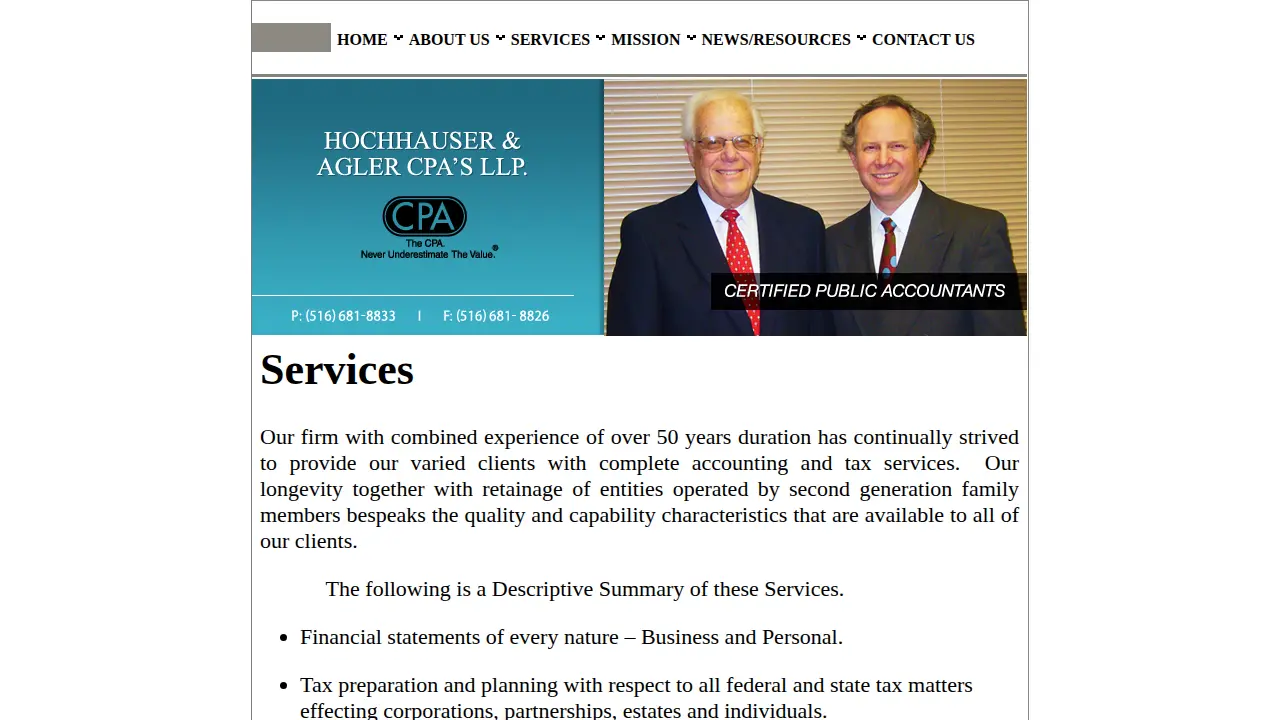 Hochhauser & Agler CPAs, LLP page