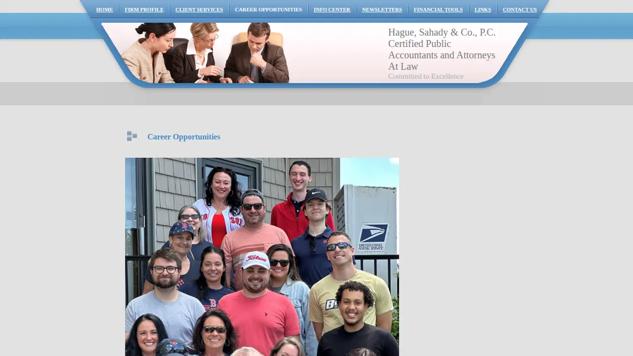 Hague Sahady & Co page