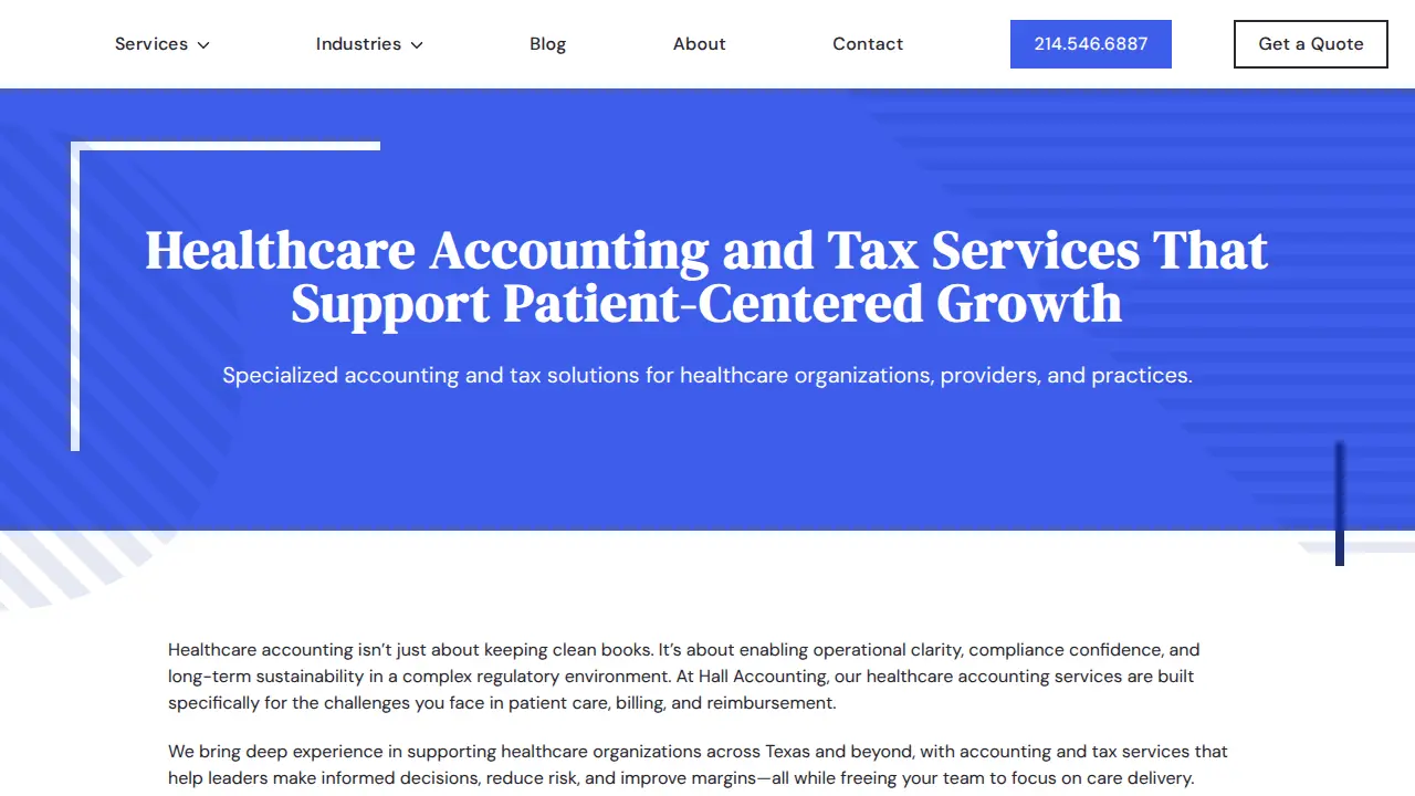Hall Accounting Company page