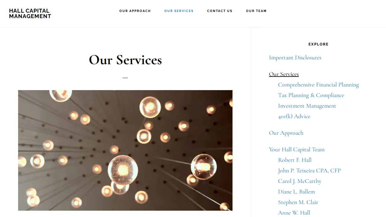 Hall Capital Management Co page