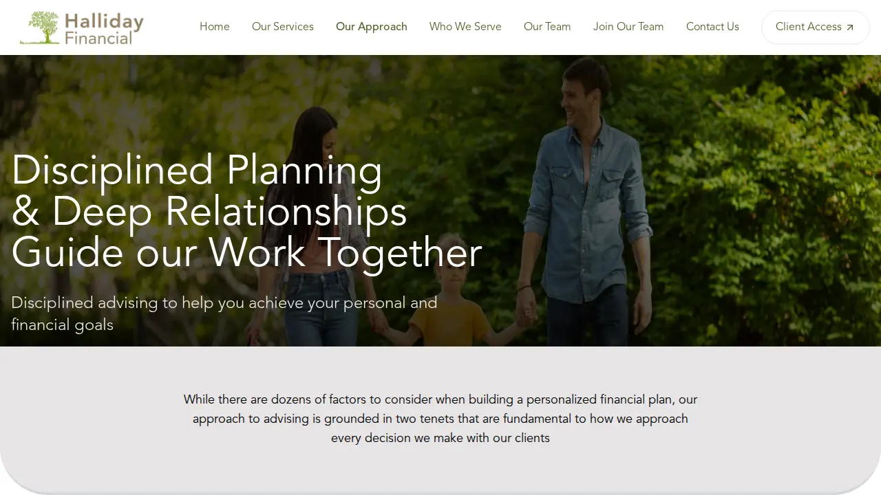 Halliday Financial page