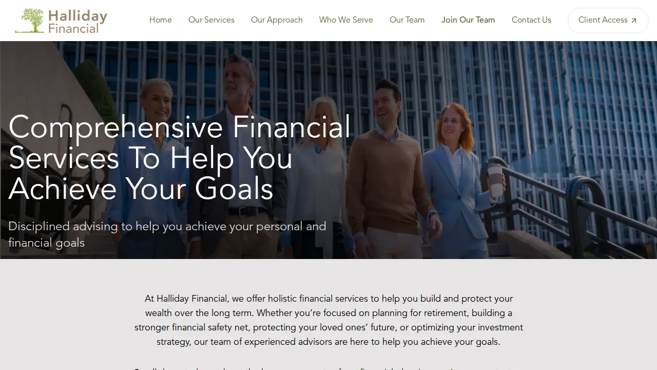Halliday Financial page