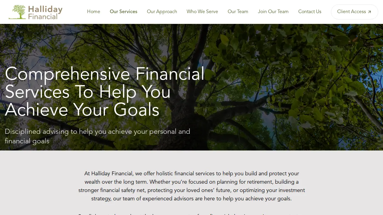 Halliday Financial page