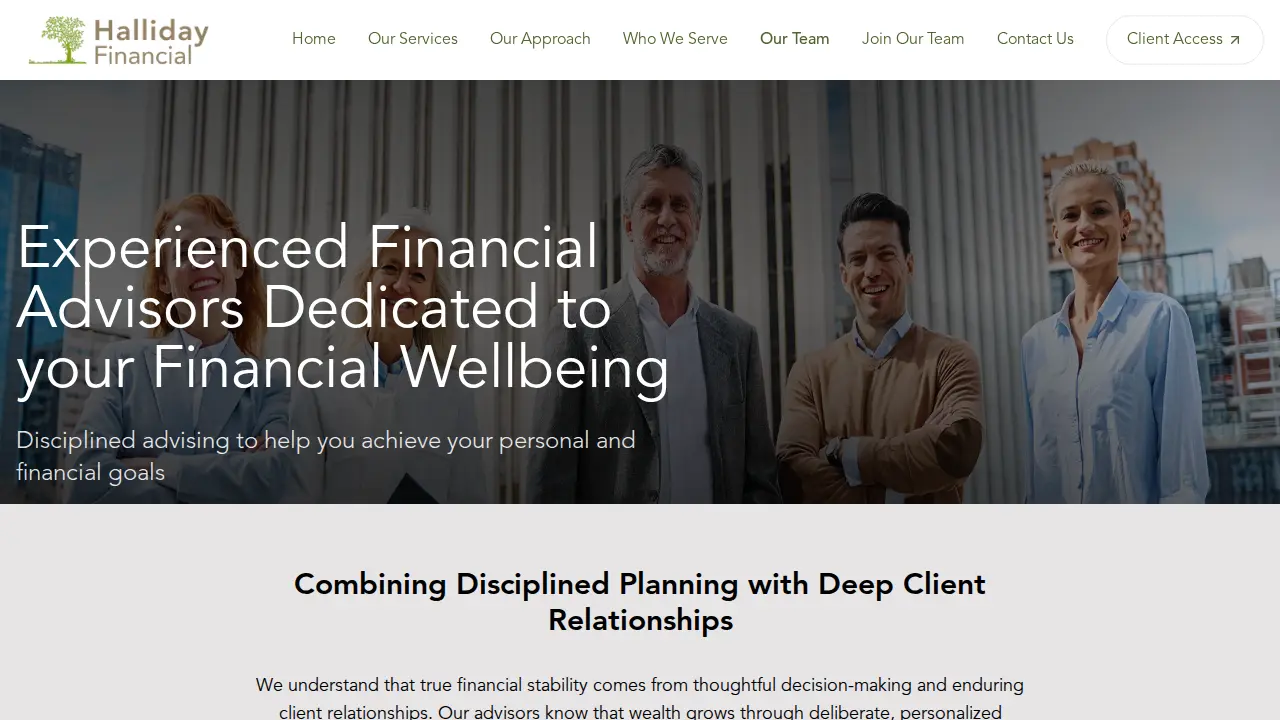 Halliday Financial page