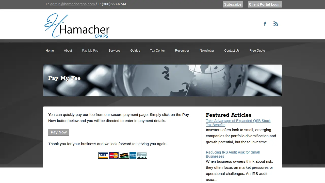 Hamacher CPA page