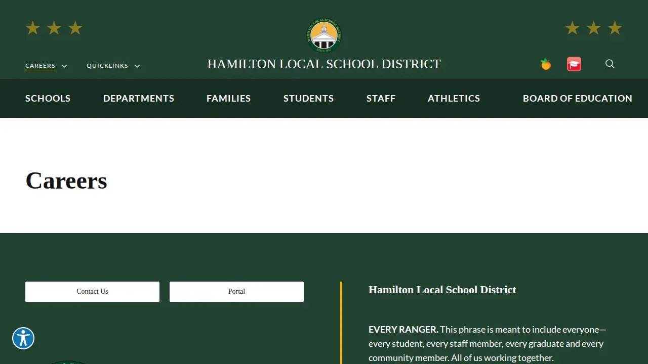 Hamilton Middle School page