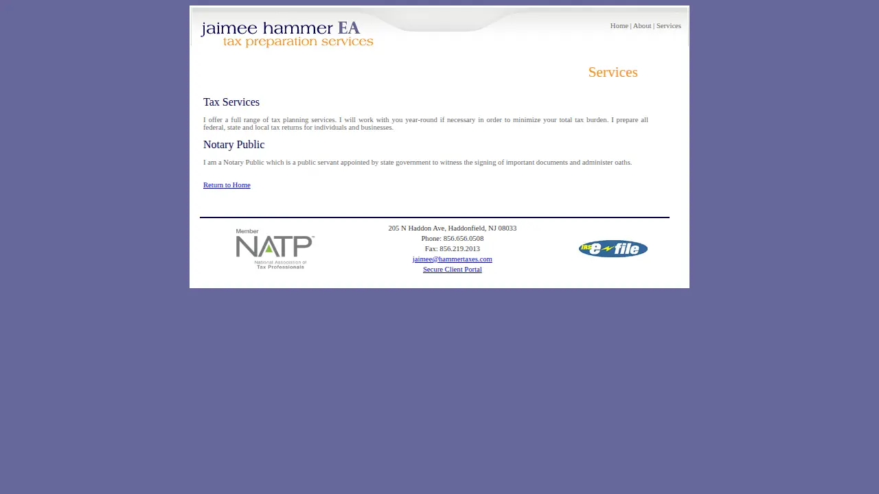 Jaimee Hammer, EA page