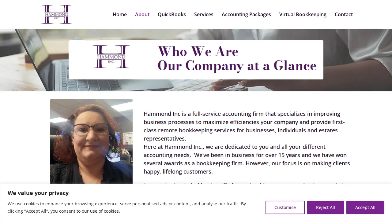 Hammond Inc. page