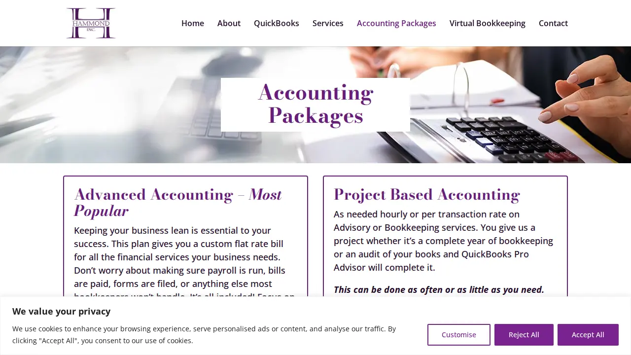 Hammond Inc. page