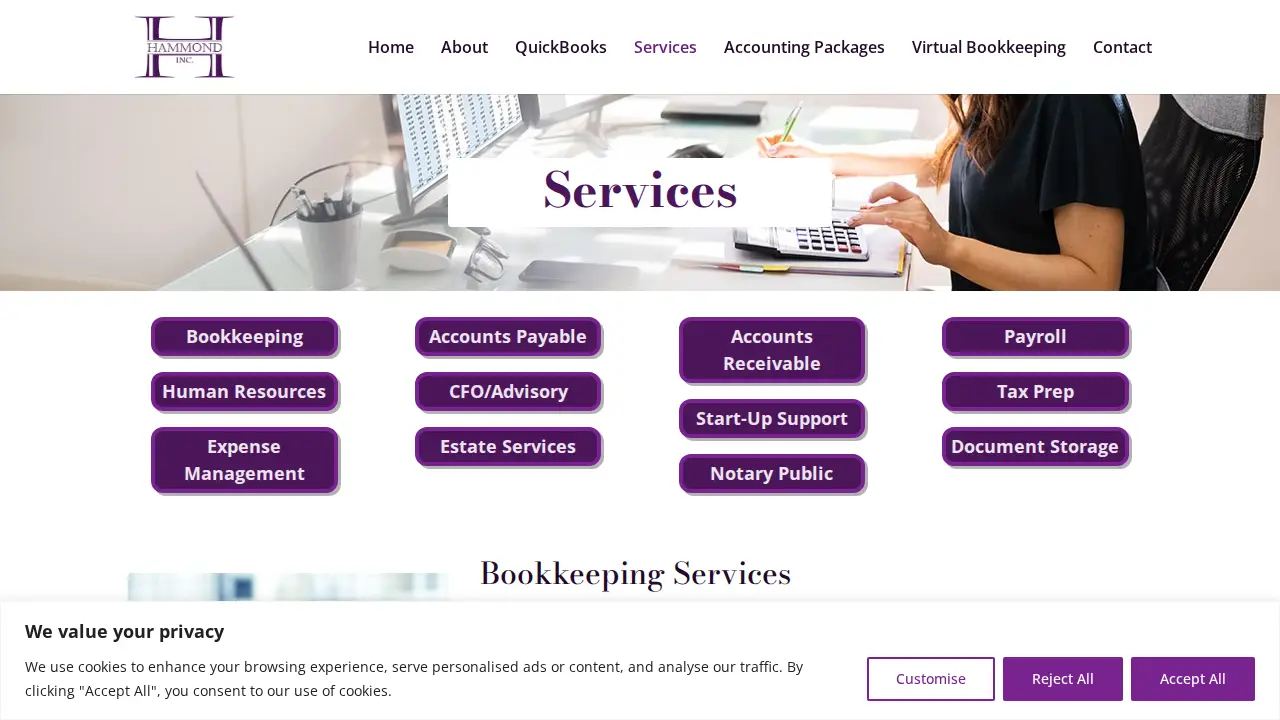 Hammond Inc. page