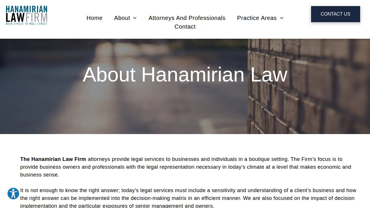 Hanamirian Law Firm, P.C. (John Hanamirian--Managing Shareholder) page