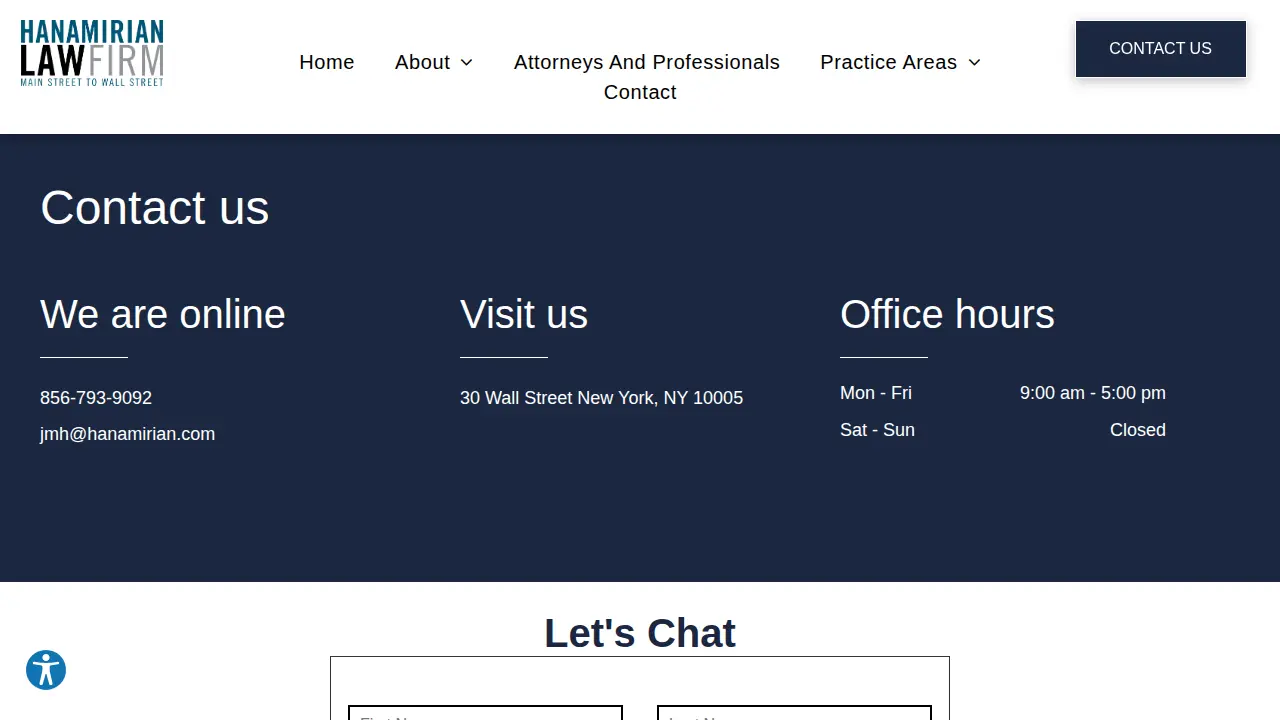Hanamirian Law Firm, P.C. (John Hanamirian--Managing Shareholder) page