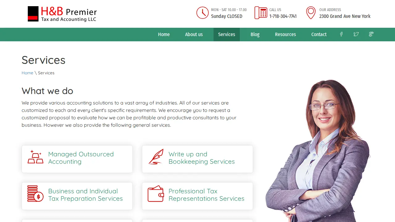 H&B Premier Tax & Accounting LLC page