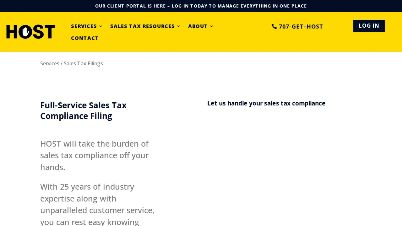 Hands Off Sales Tax page