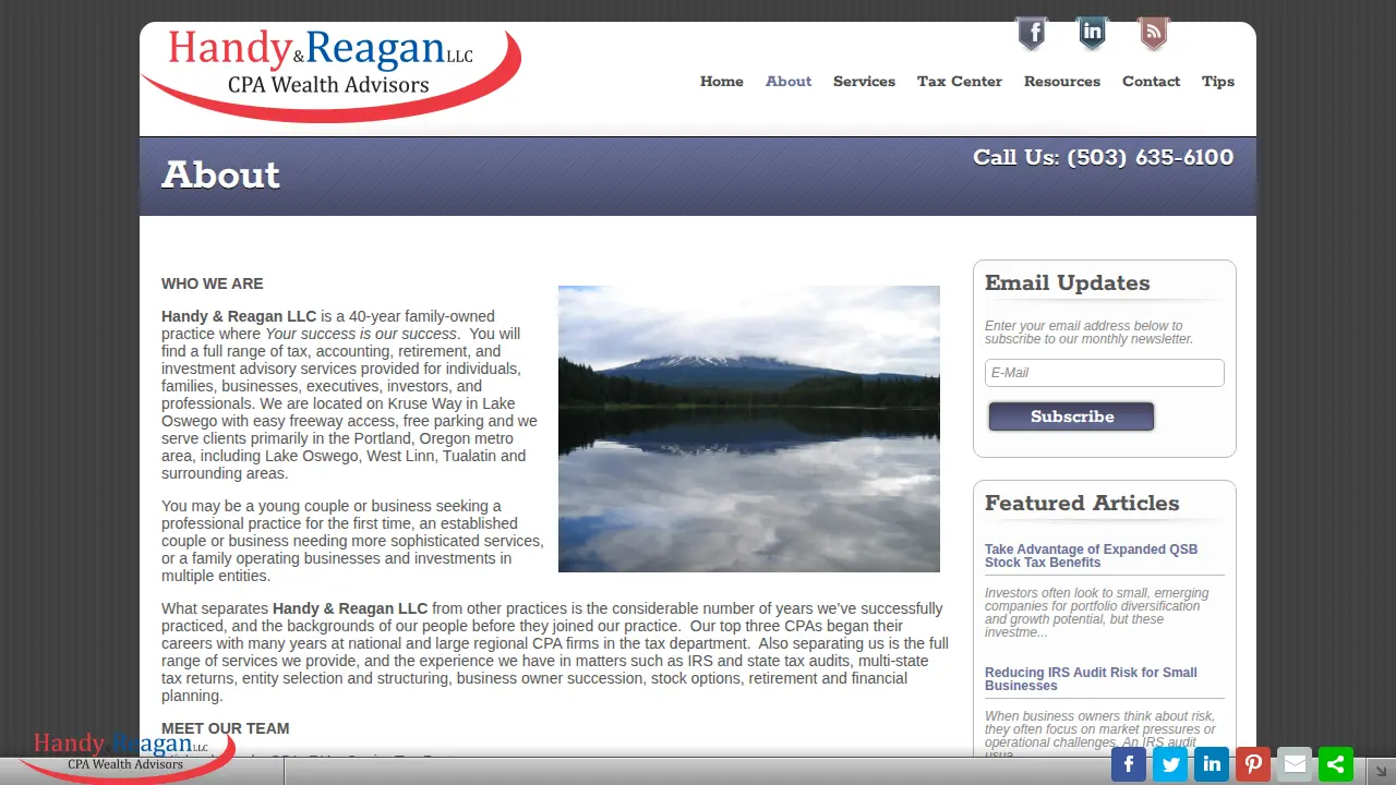 Handy and Reagan page