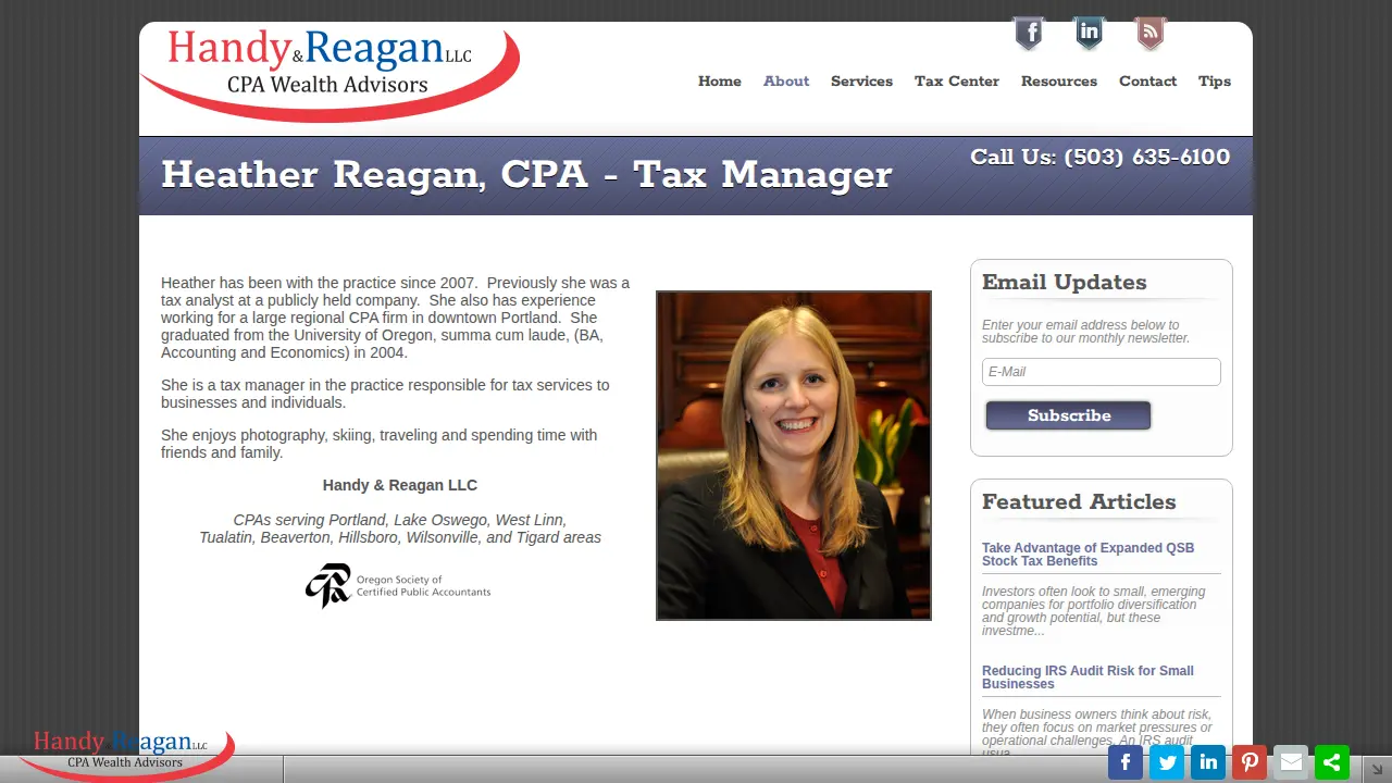 Handy and Reagan page